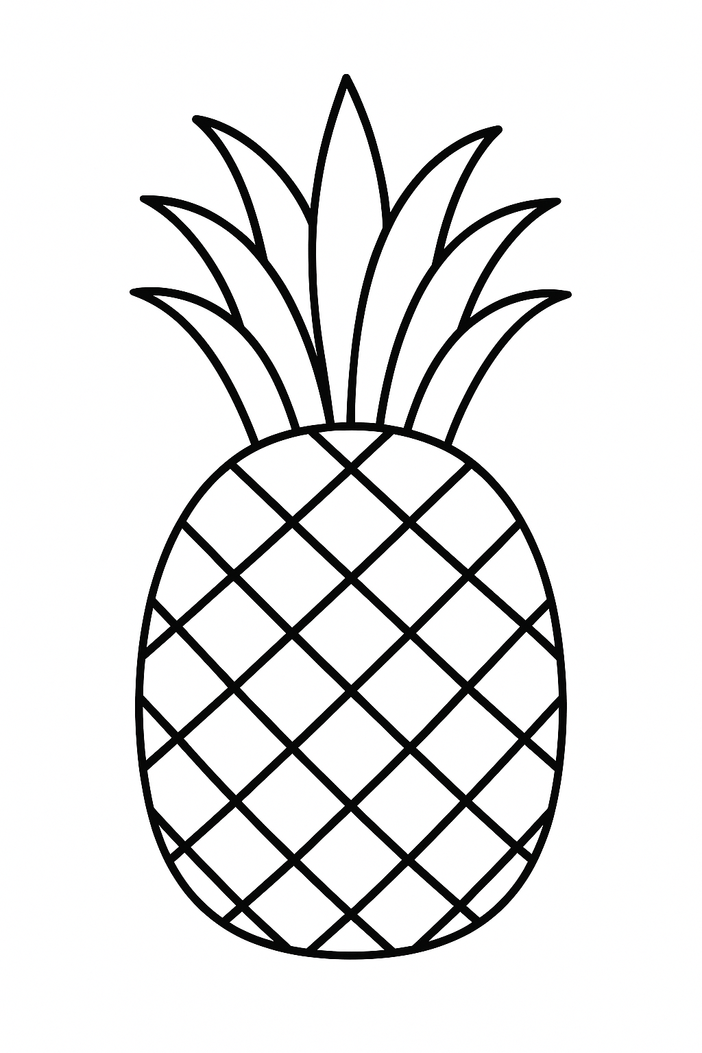 Раскраска Екзотичний фрукт ананас