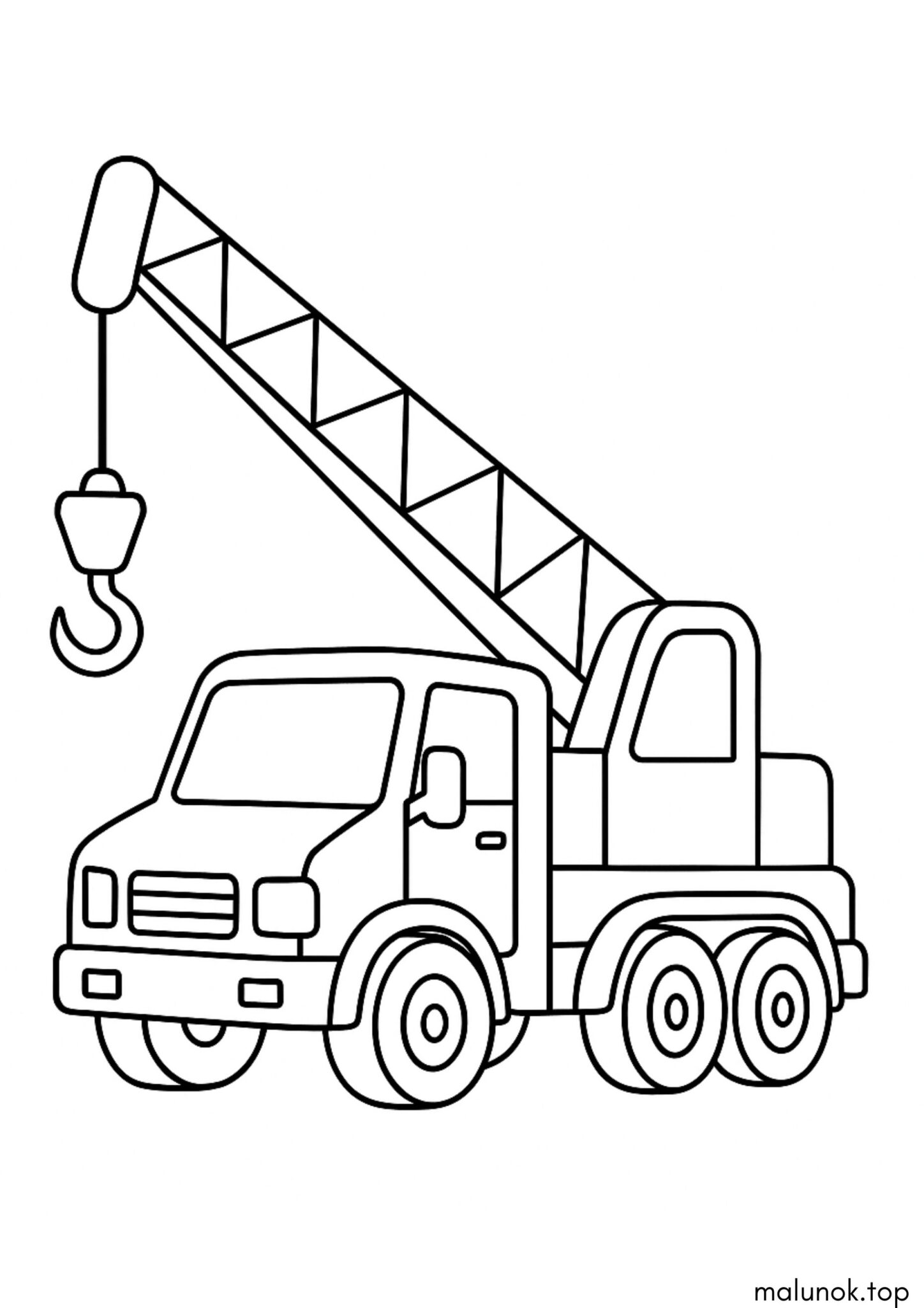 Раскраска Автокран