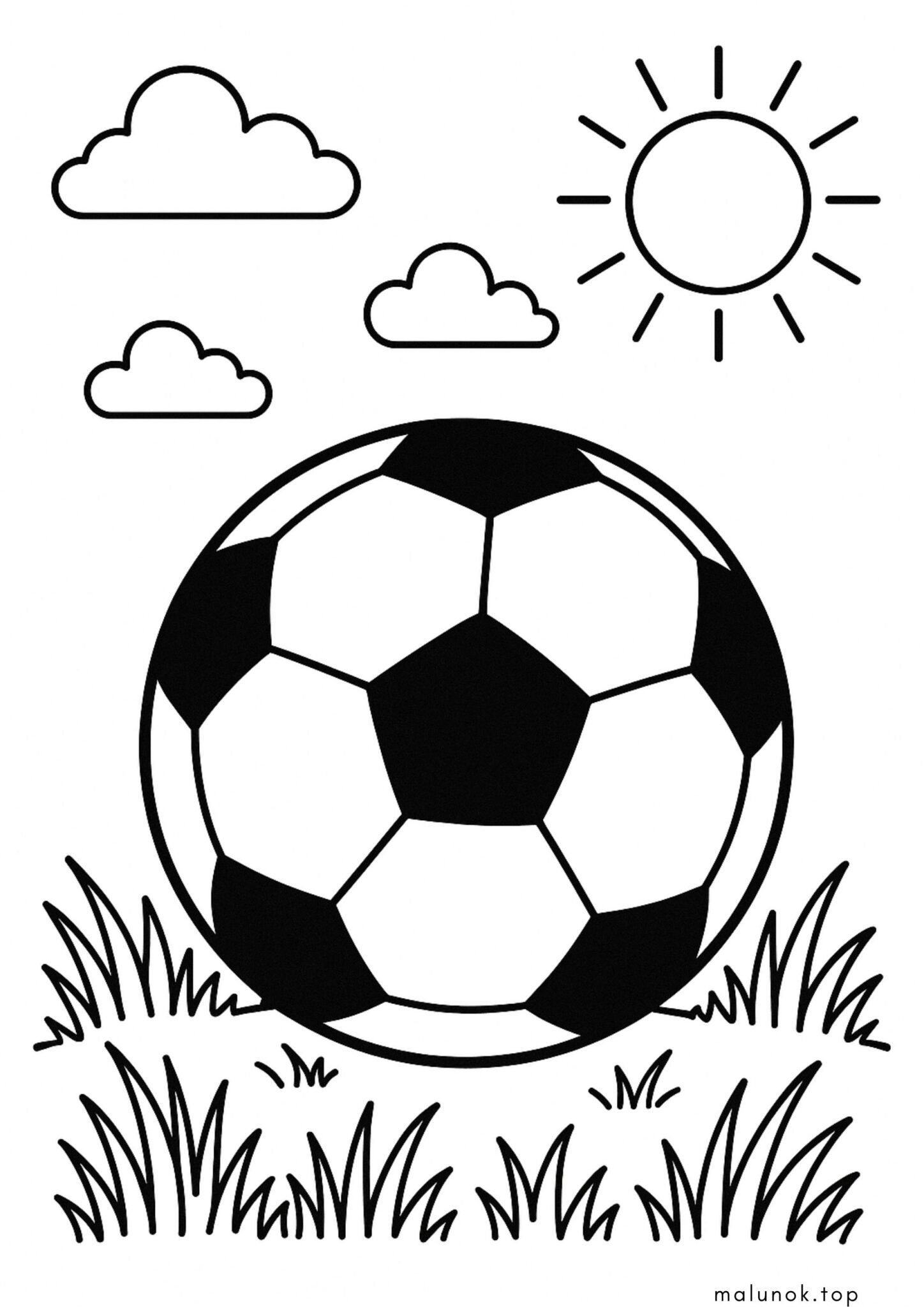 Раскраска Футбольний м’ячик