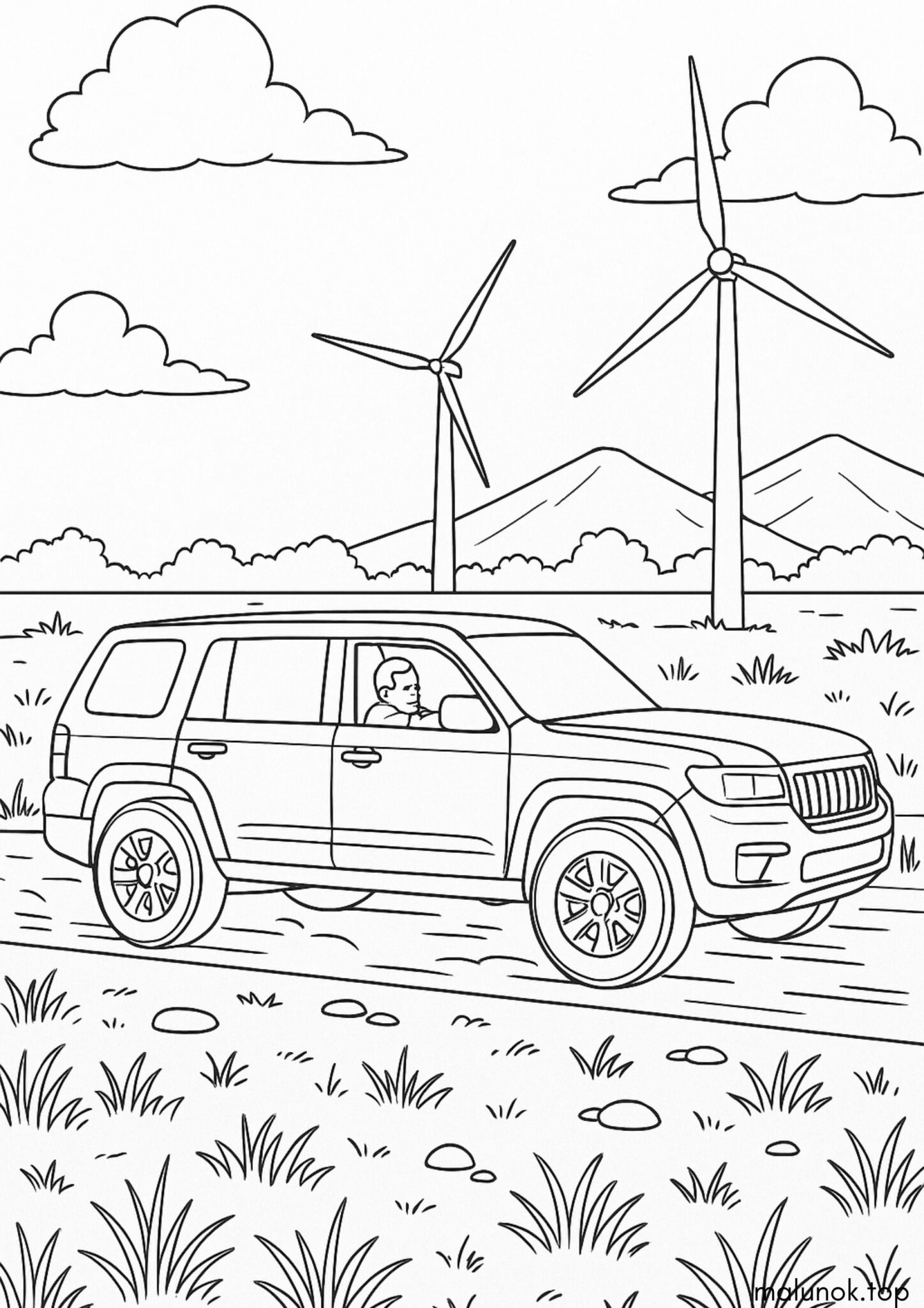 Раскраска Крутий джип