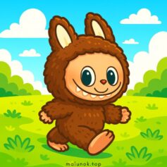 Розмальовки Лабубу роздрукувати безкоштовно А4, скачати картинки розфарбовки для дітей