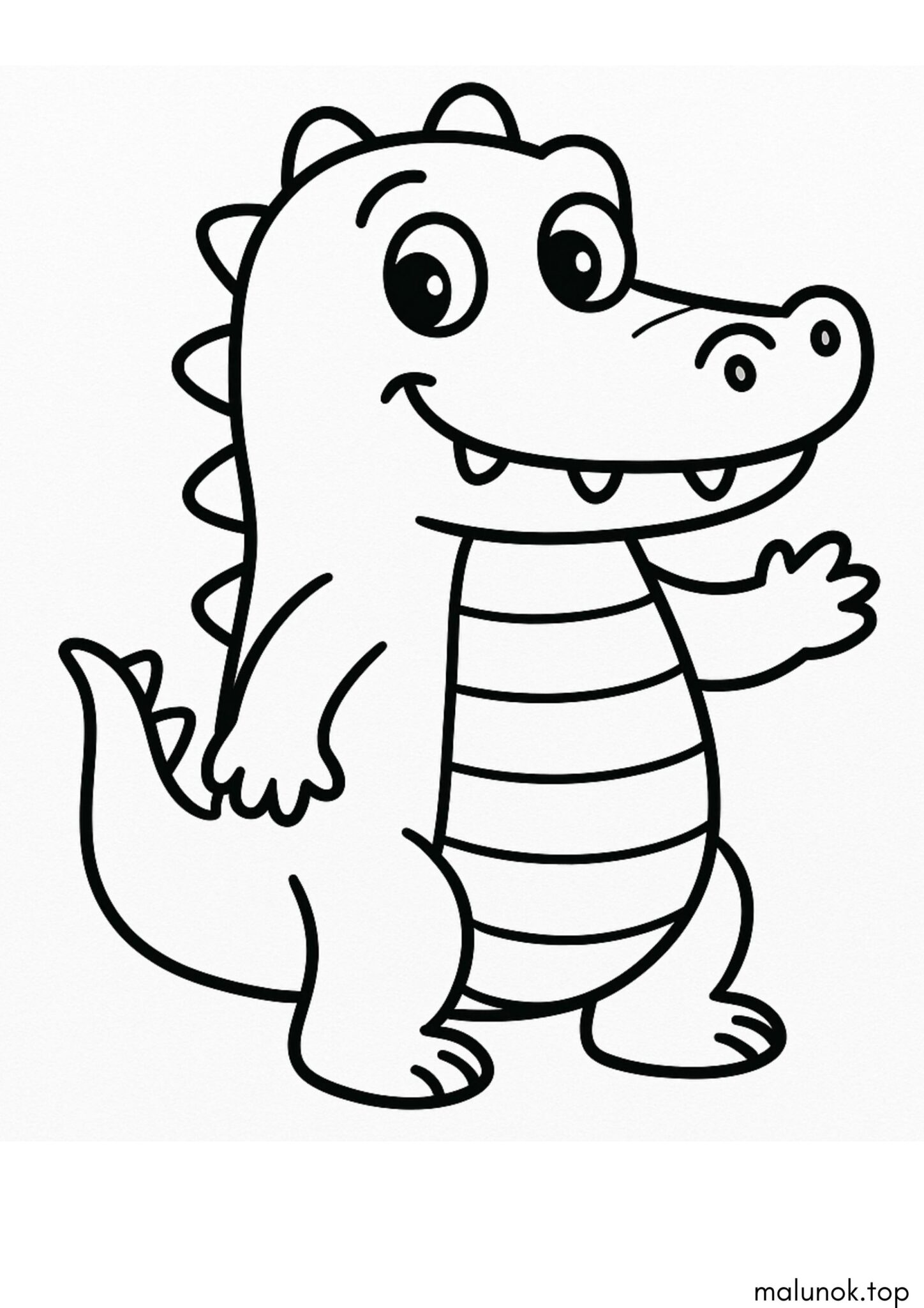 Раскраска Малий крокодил
