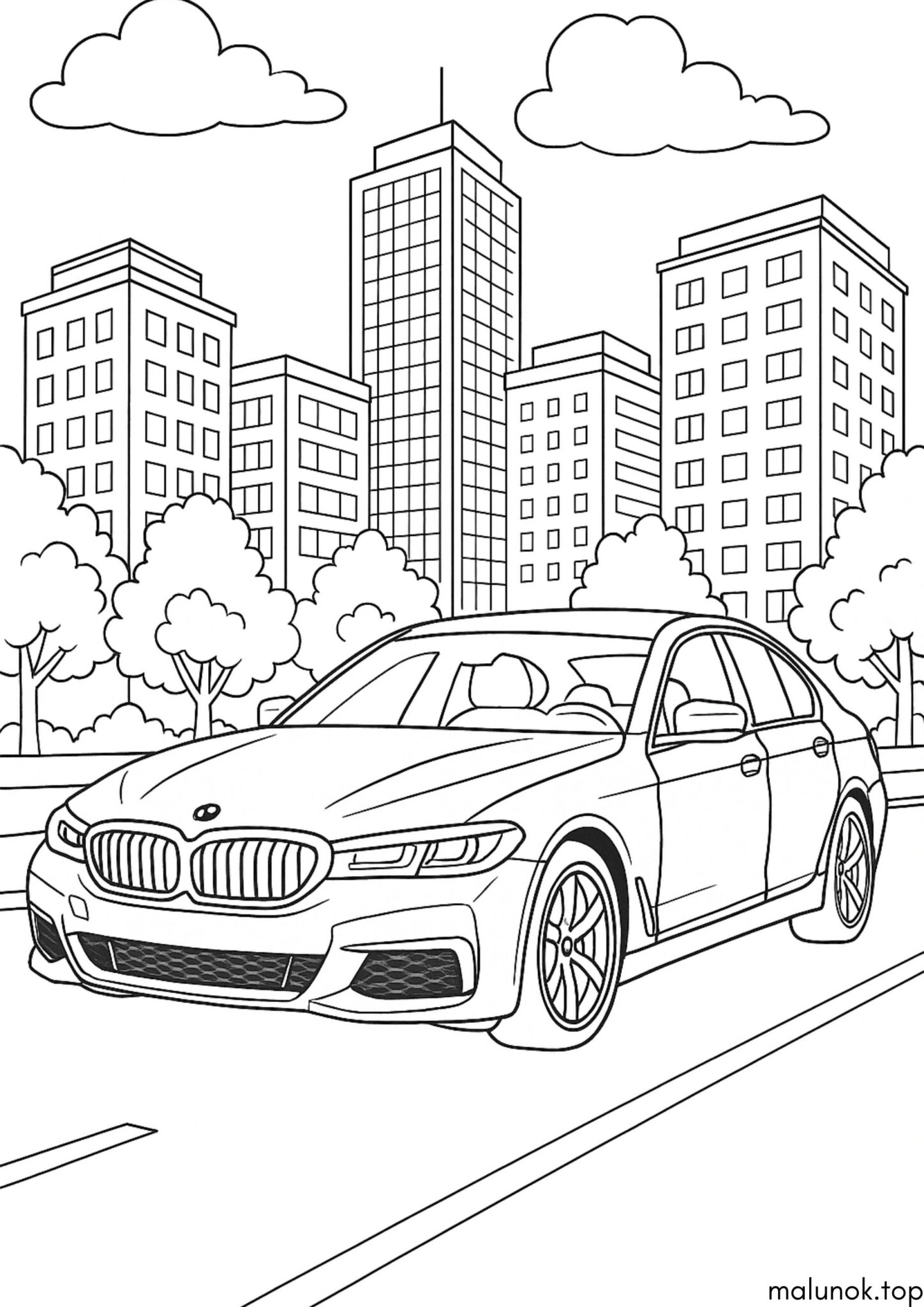 Раскраска Машина БМВ