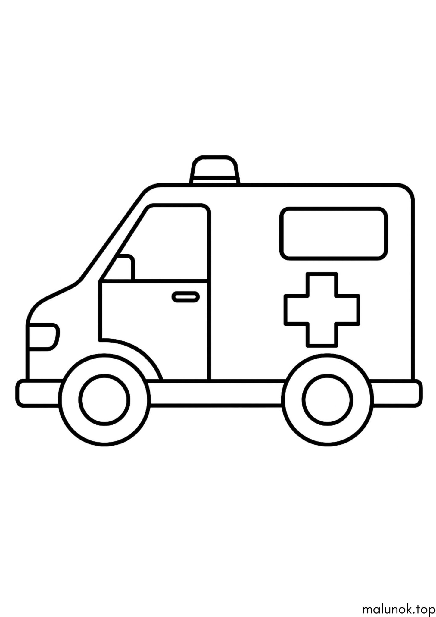 Раскраска Машина швидкої для малят