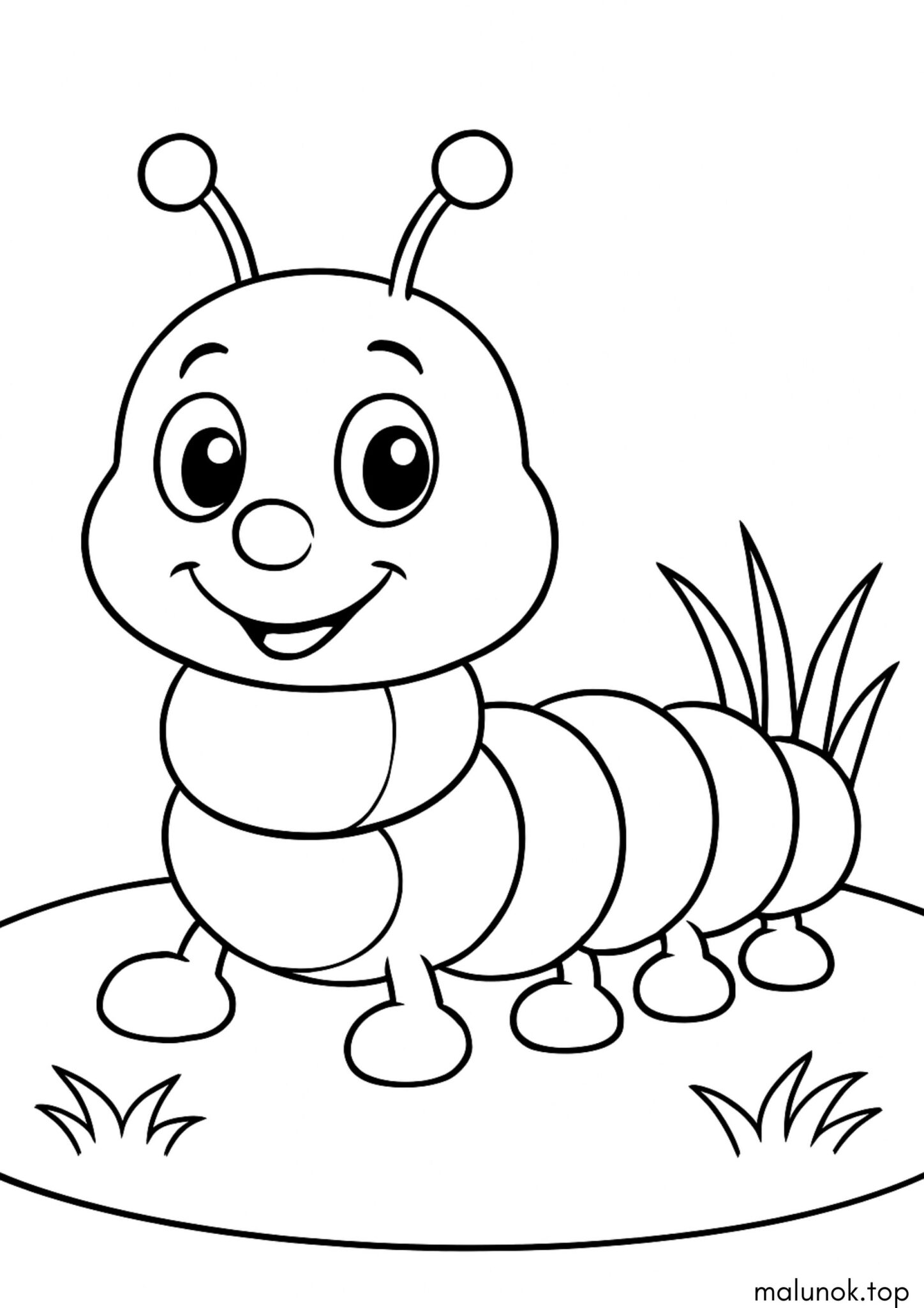 Раскраска Мила гусениця