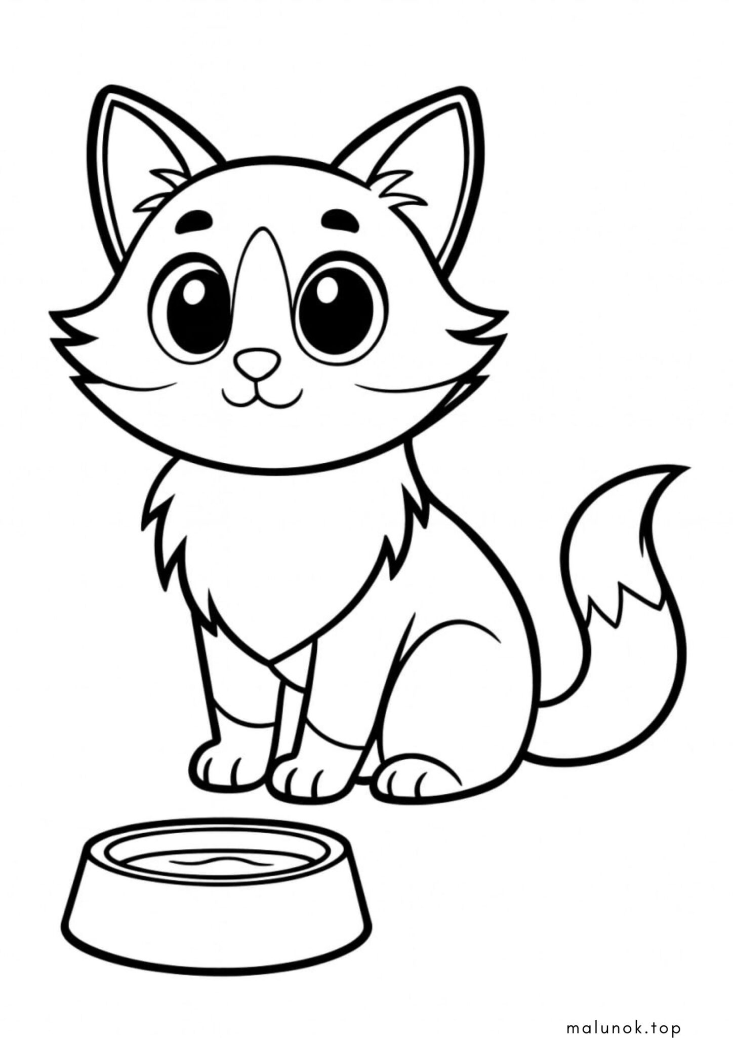 Раскраска Милий котик