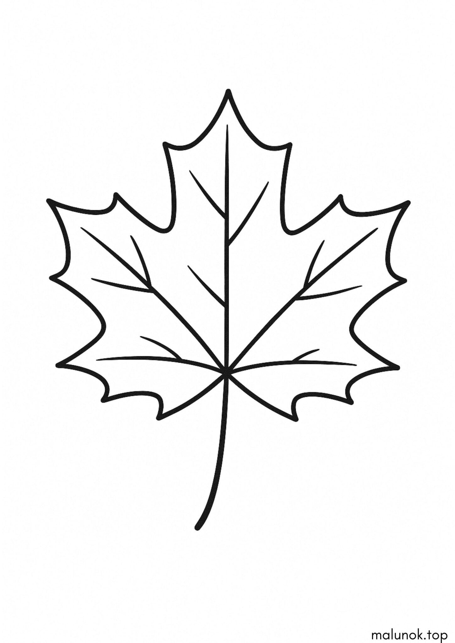 Раскраска Осінній листочок