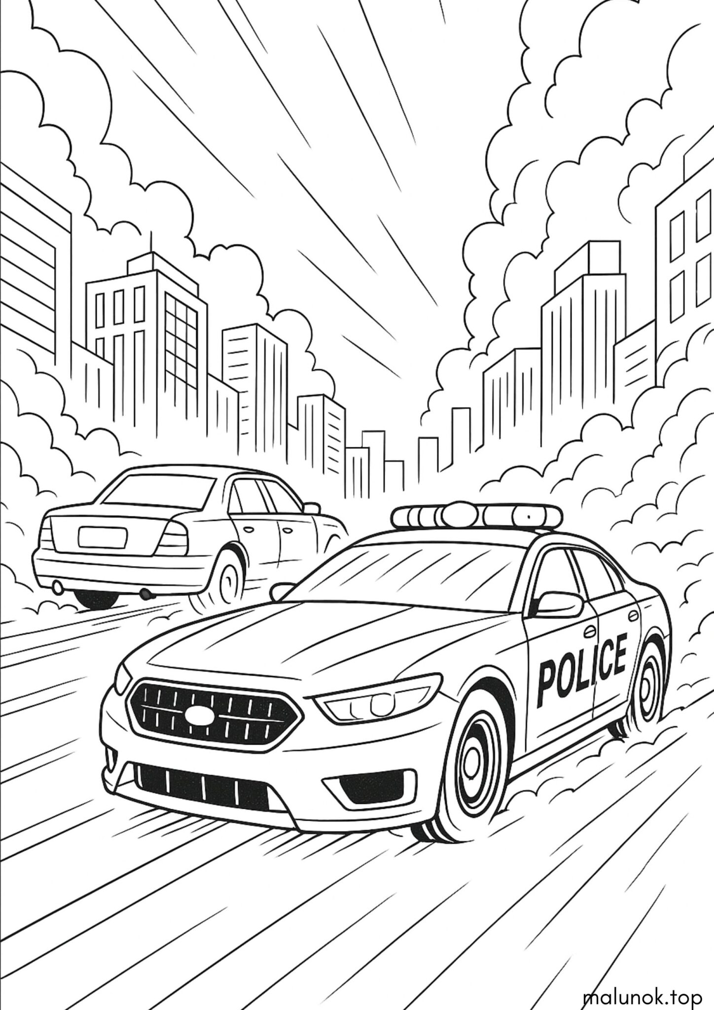 Раскраска Поліцейська машина
