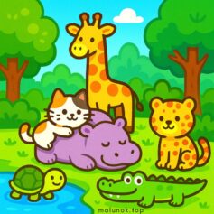 Розмальовки тварин для дітей - роздрукувати безкоштовно А4, скачати розфарбовки