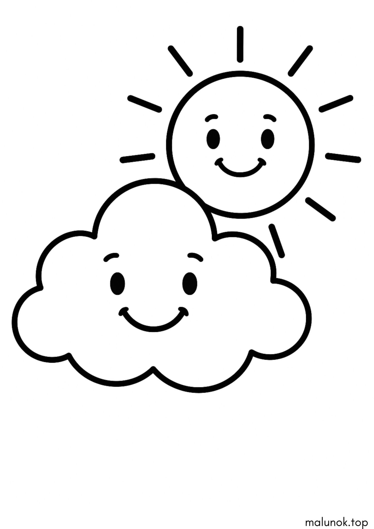 Раскраска Тучка та сонечко