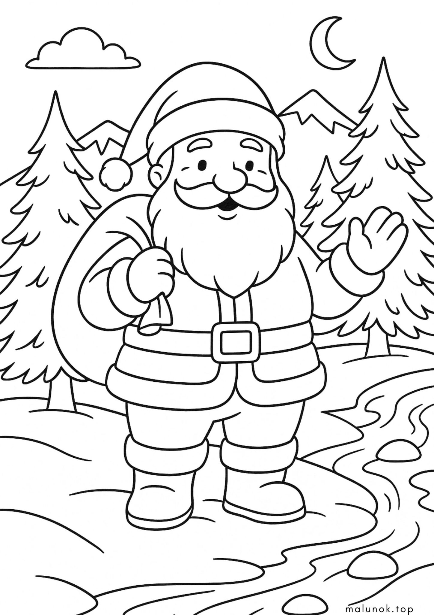 Раскраска Дід Мороз