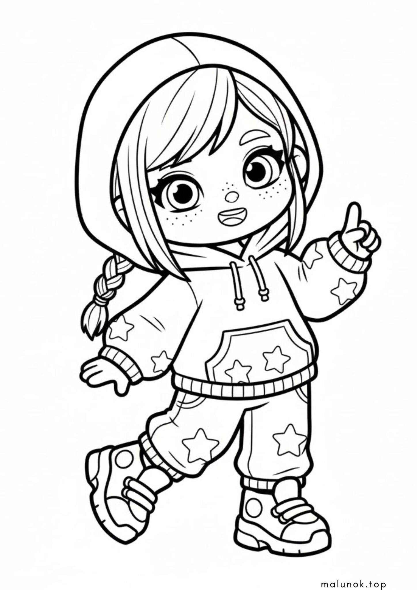 Раскраска Дівчинка Тока Бока