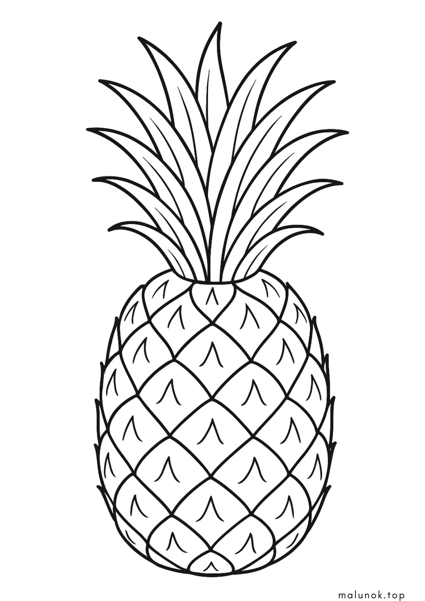 Раскраска Фрукт ананас