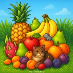 Розмальовки фруктів для дітей - Роздрукувати безкоштовно А4, скачати розфарбовки