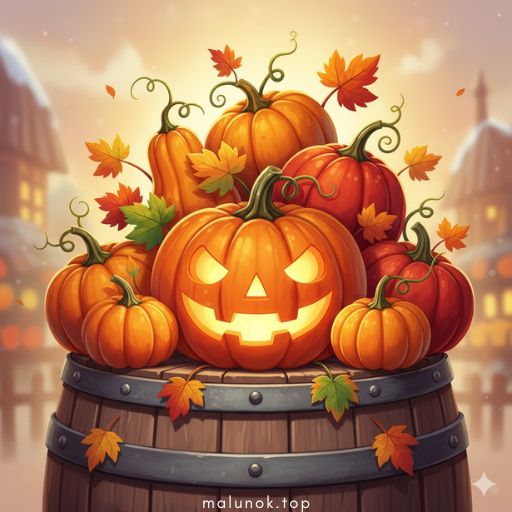 Розмальовки Гарбузи