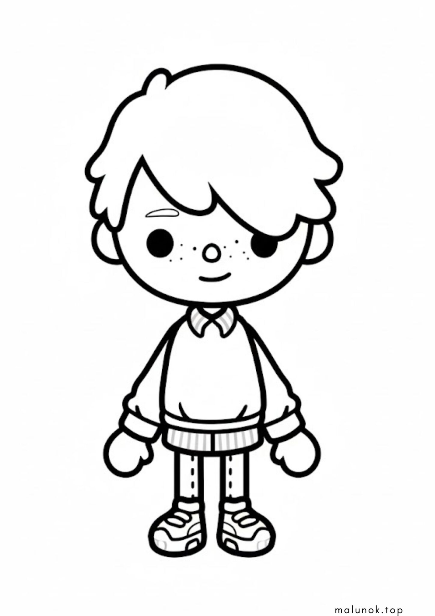 Раскраска Хлопчик Тока Бока