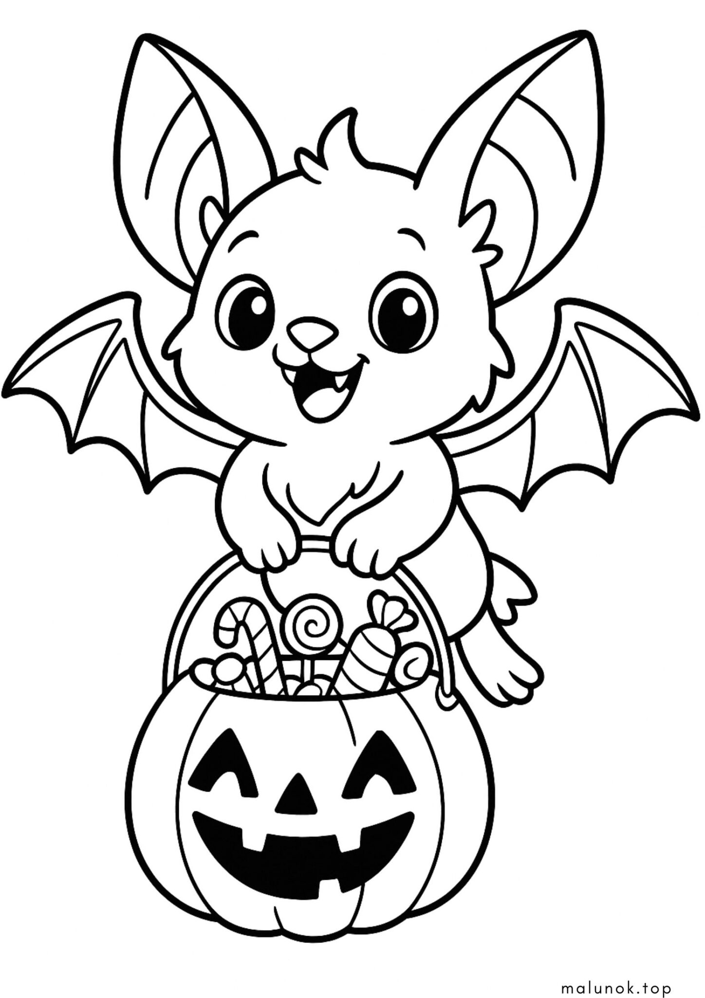 Раскраска Кажан до Хелловіну