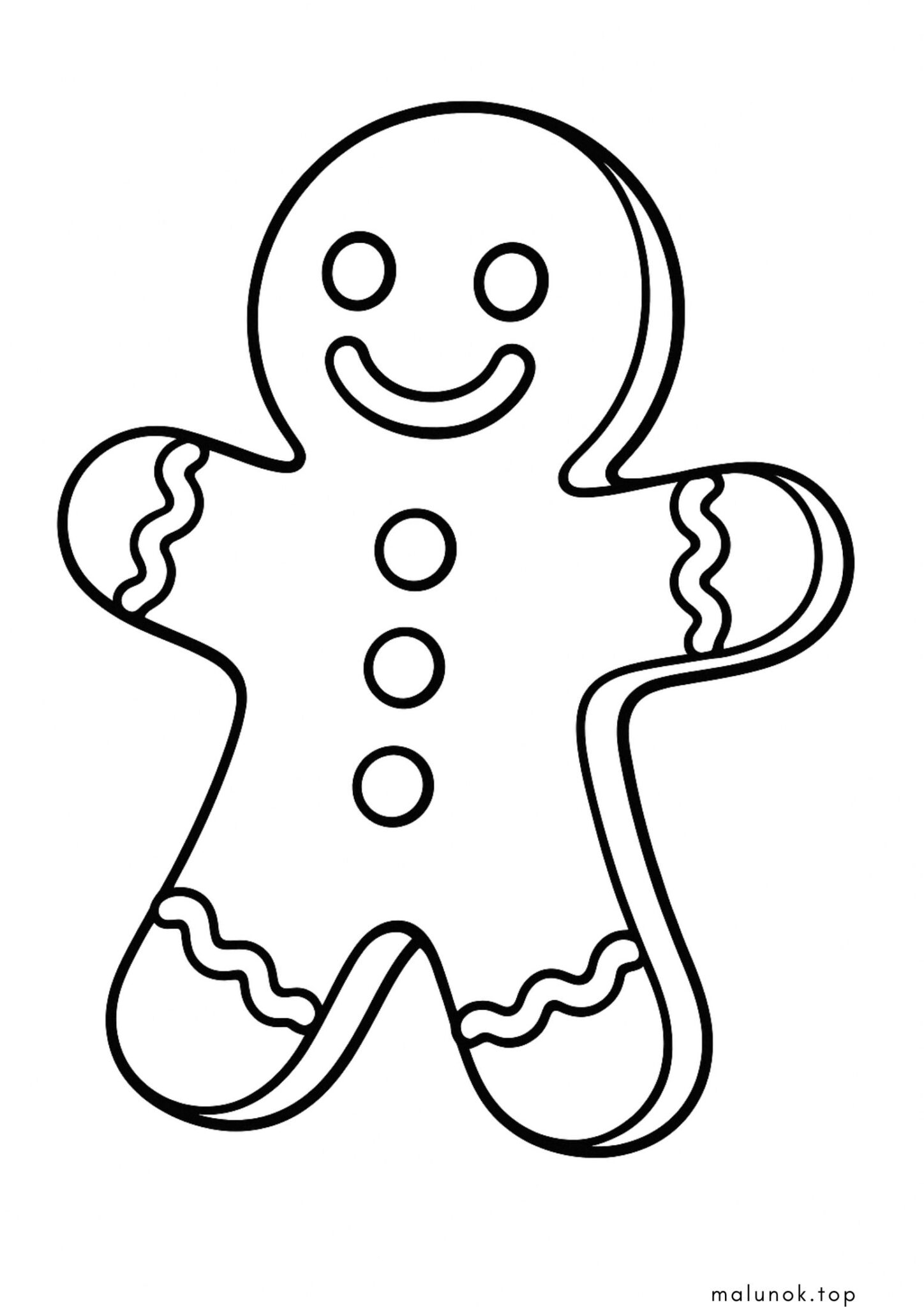 Раскраска Пряник чоловічок