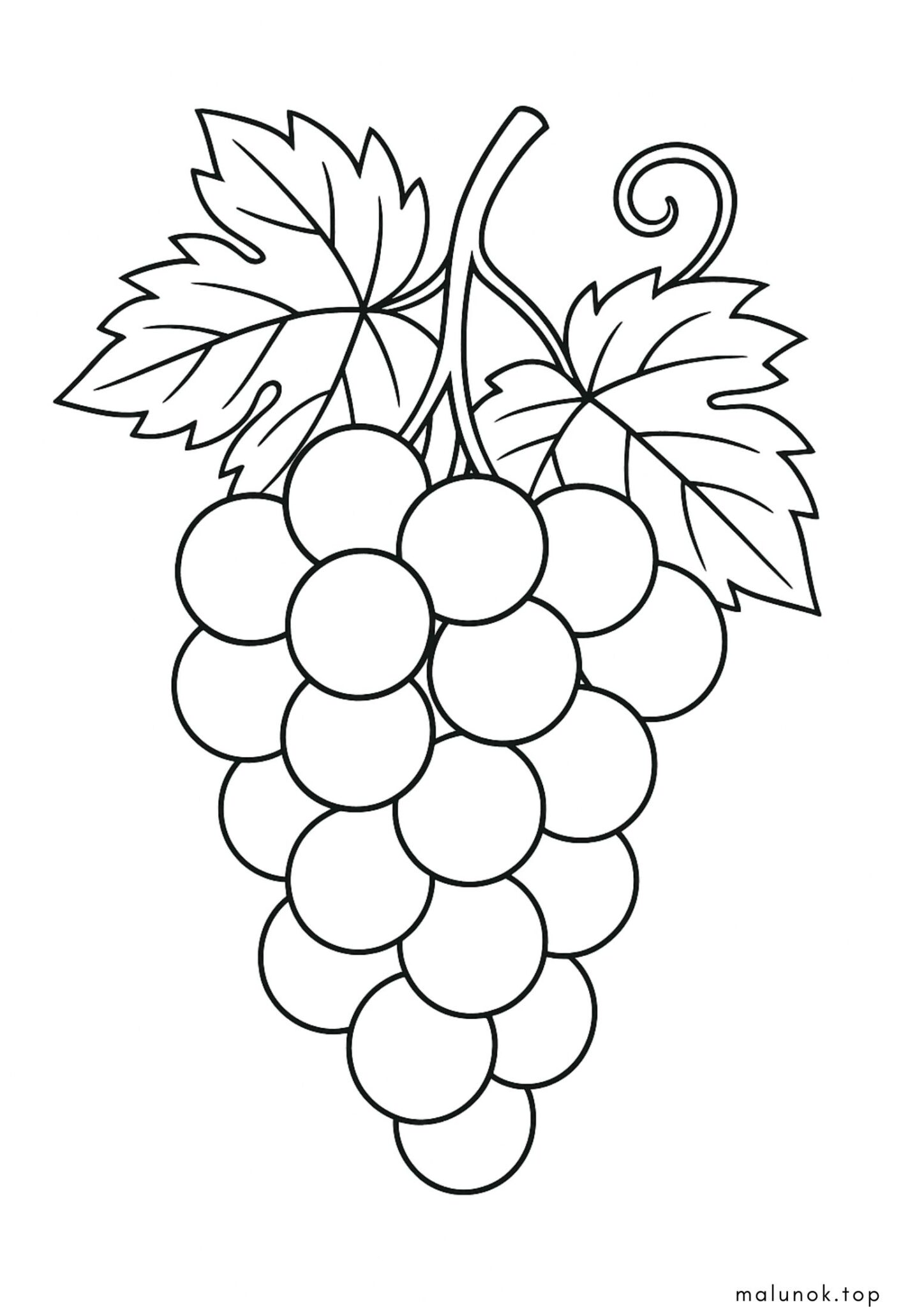 Раскраска Виноград для найменших