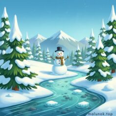 Зимові розмальовки | Розмальовки зими для дітей - роздрукувати безкоштовно А4, скачати