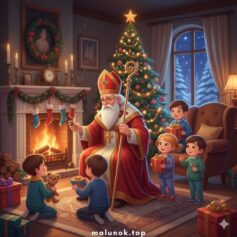 Розмальовки до дня Святого Миколая - Роздрукувати безкоштовно А4, скачати 