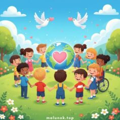 День толерантності - Розмальовки для дітей - Роздрукувати безкоштовно А4, скачати розфарбовки