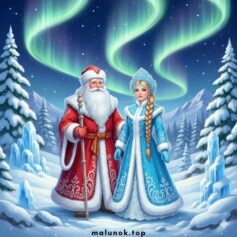 Розмальовки Дід Мороз, Снігурка, Санта Клаус - Роздрукувати безкоштовно А4, скачати