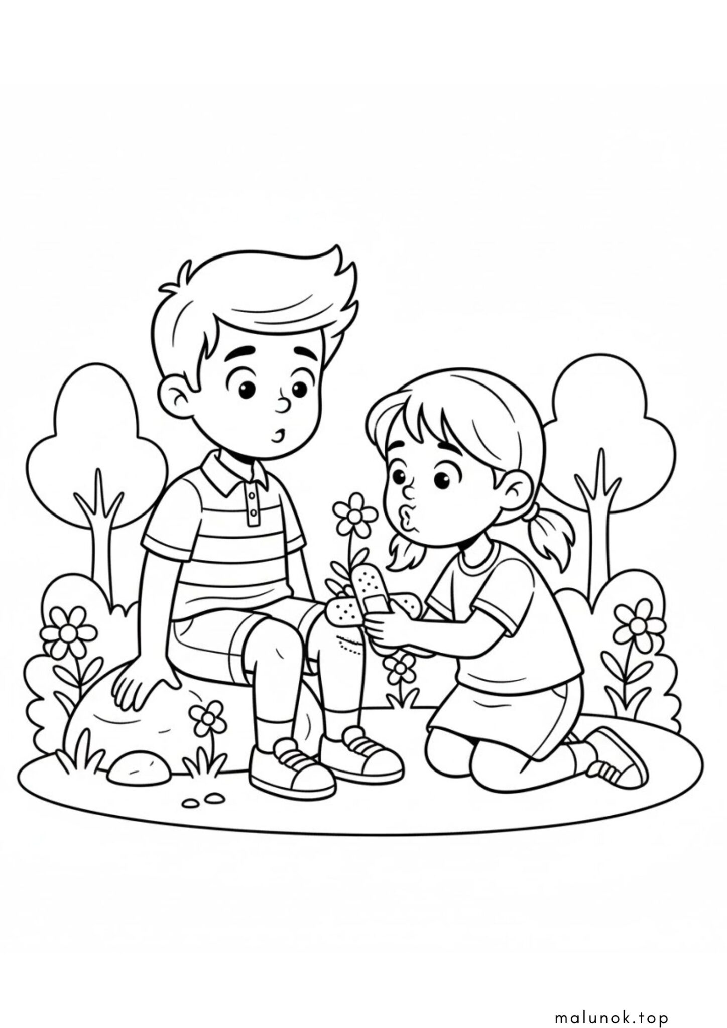 Раскраска Добро – допомогати друзям