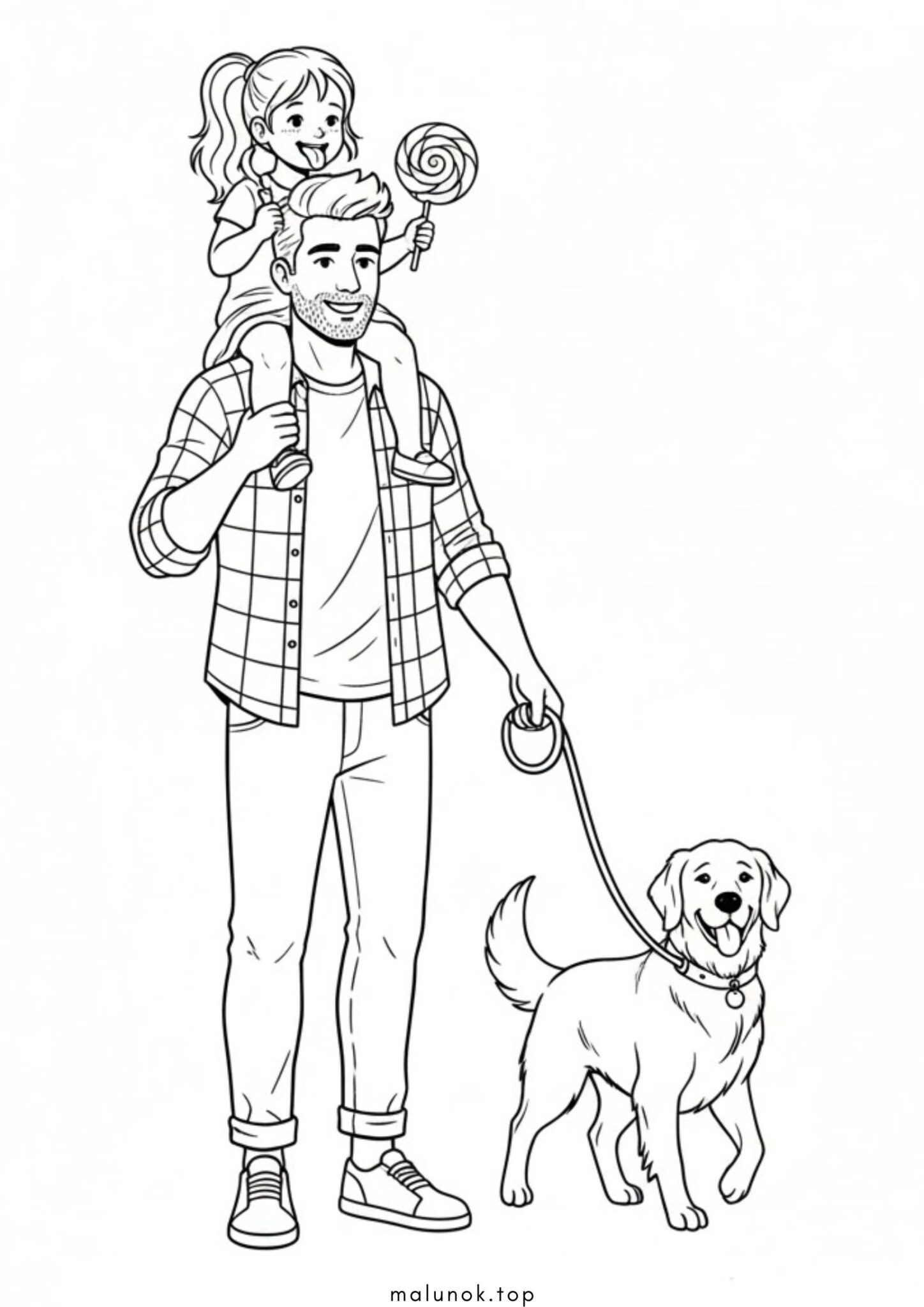 Раскраска Допомога батька – День захисту дітей