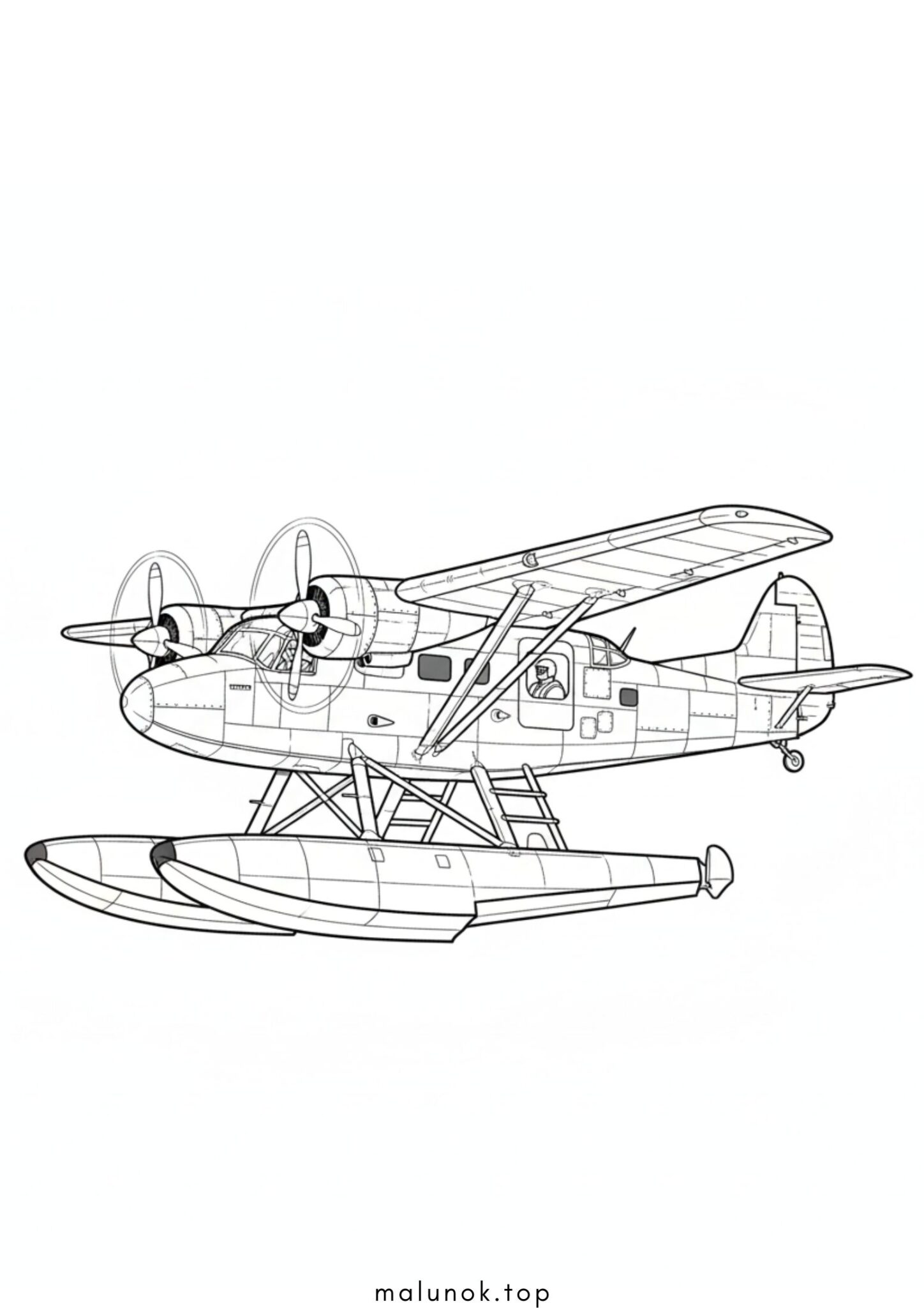 Раскраска Гідролітак
