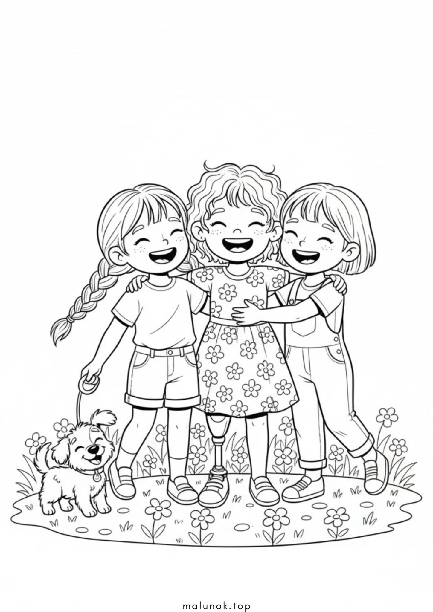 Раскраска Інклюзивність дружбі не перешкода (День толерантності)