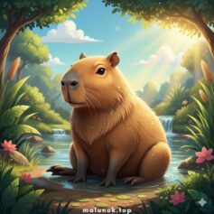 Капібари розмальовки - Роздрукувати безкоштовно А4, скачати