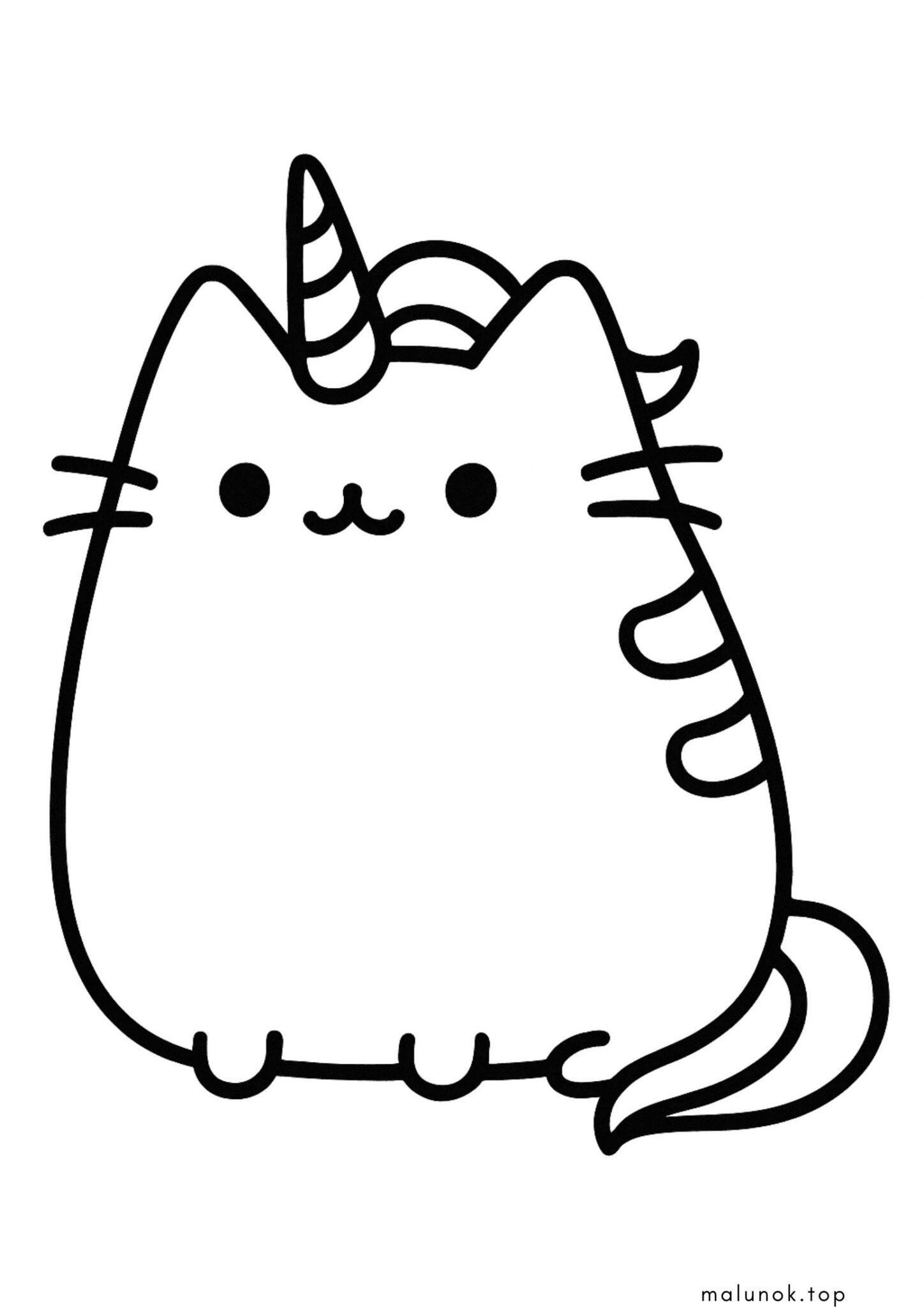 Раскраска Кіт Пушин єдиноріг