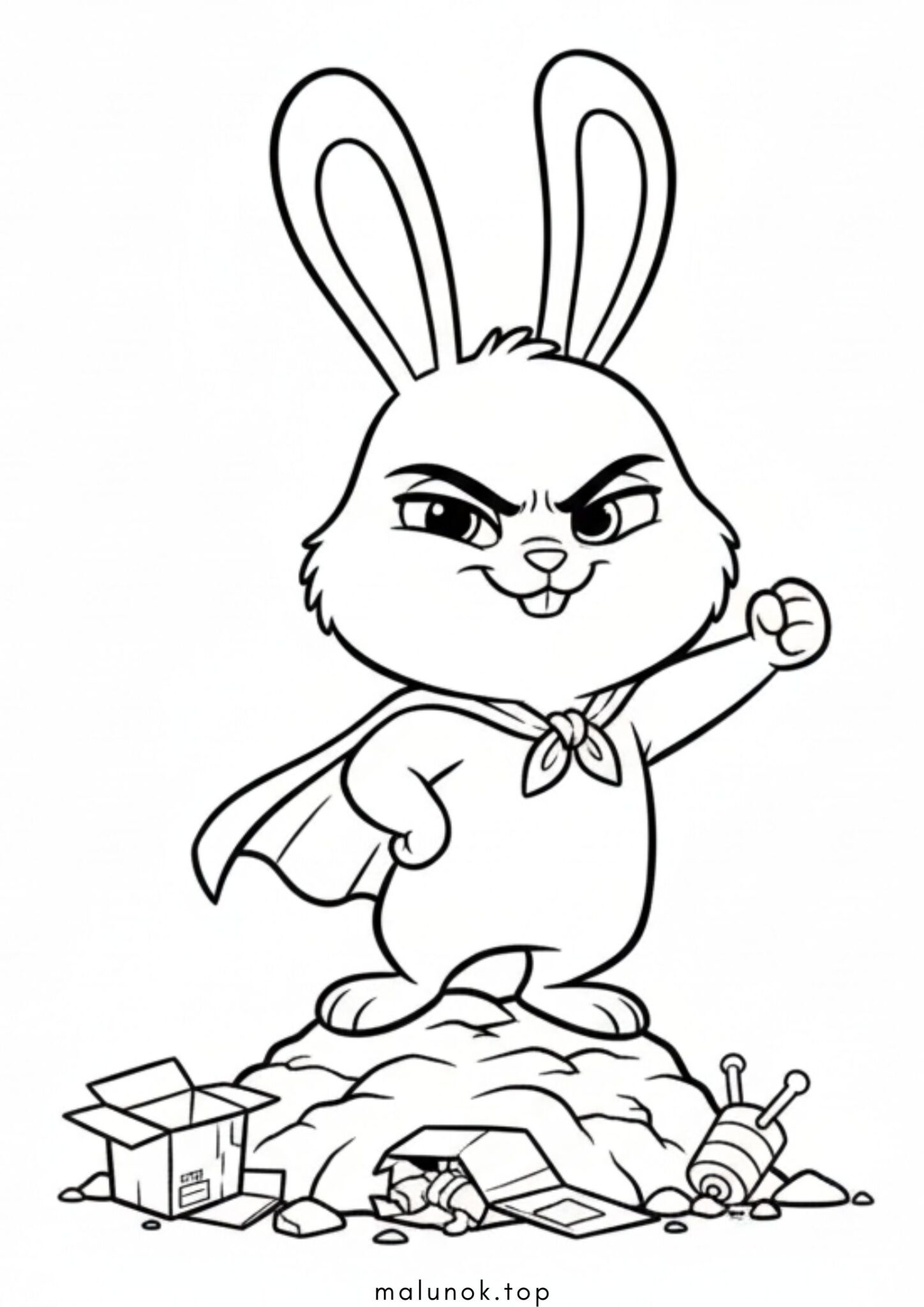 Раскраска Кролик Сніжок (Таємне життя домашніх тварин)