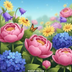 Розмальовки Квіти для дітей - Роздрукувати безкоштоно А4, скачати розфарбовки 