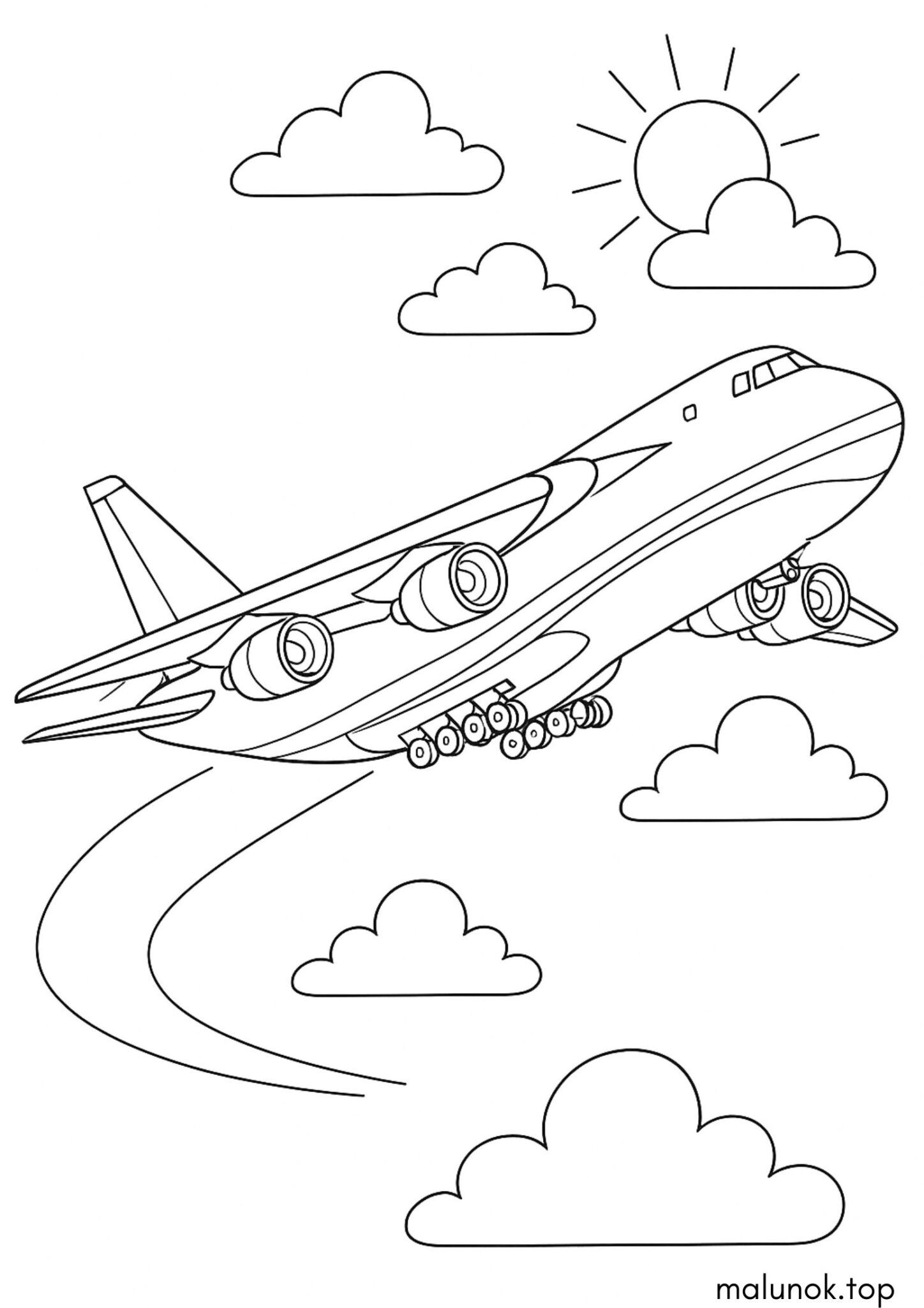 Раскраска Літак Мрія