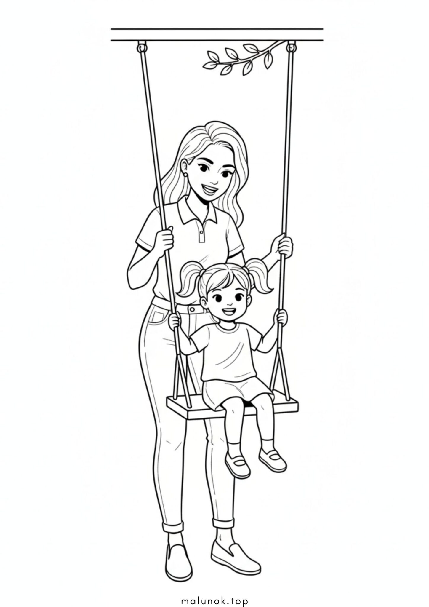 Раскраска Любов мами – День захисту дітей