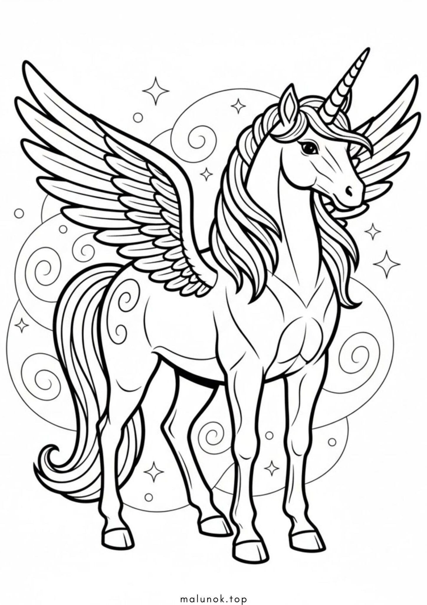 Раскраска Магічний єдиноріг