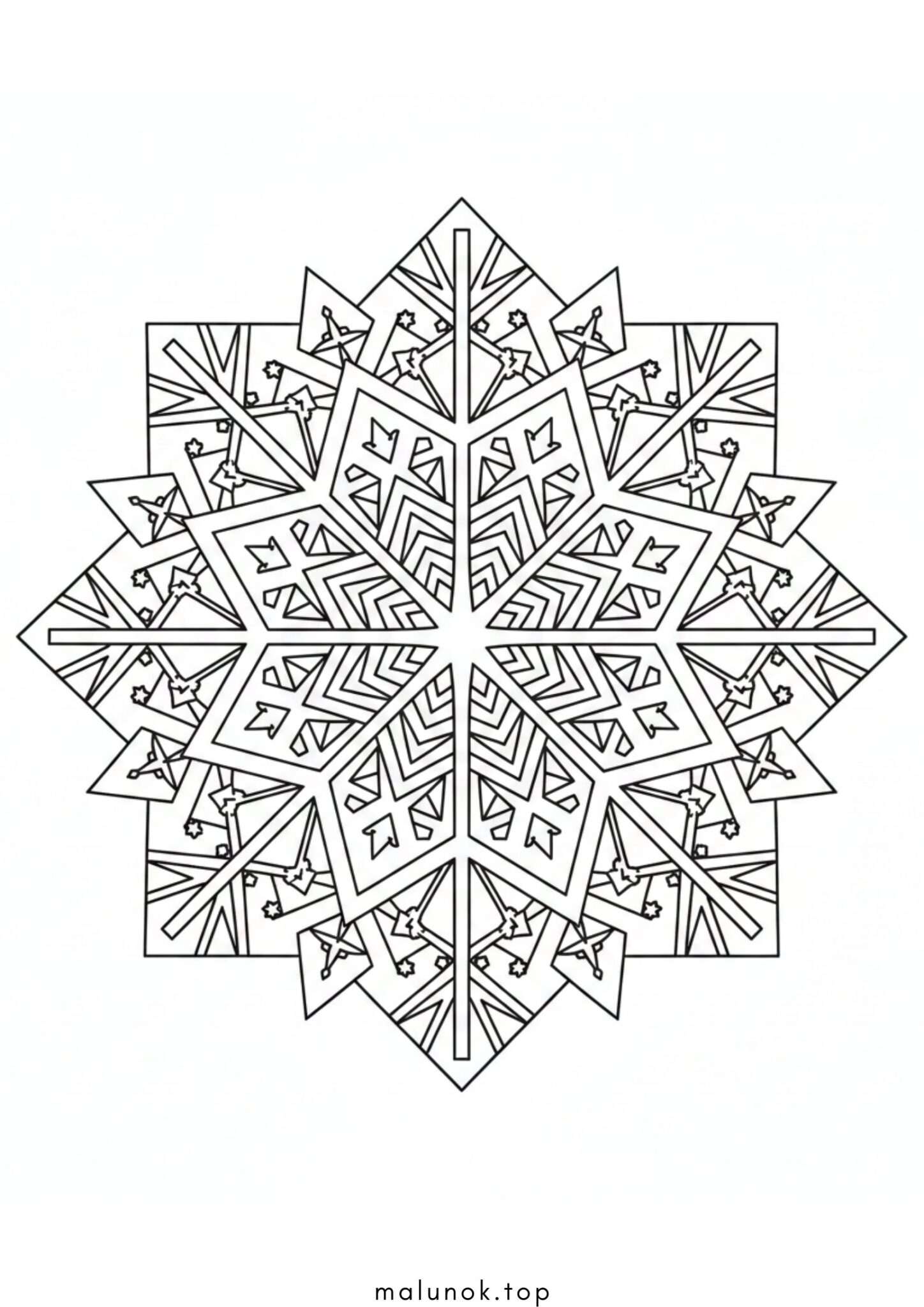 Раскраска Мальовнича сніжинка
