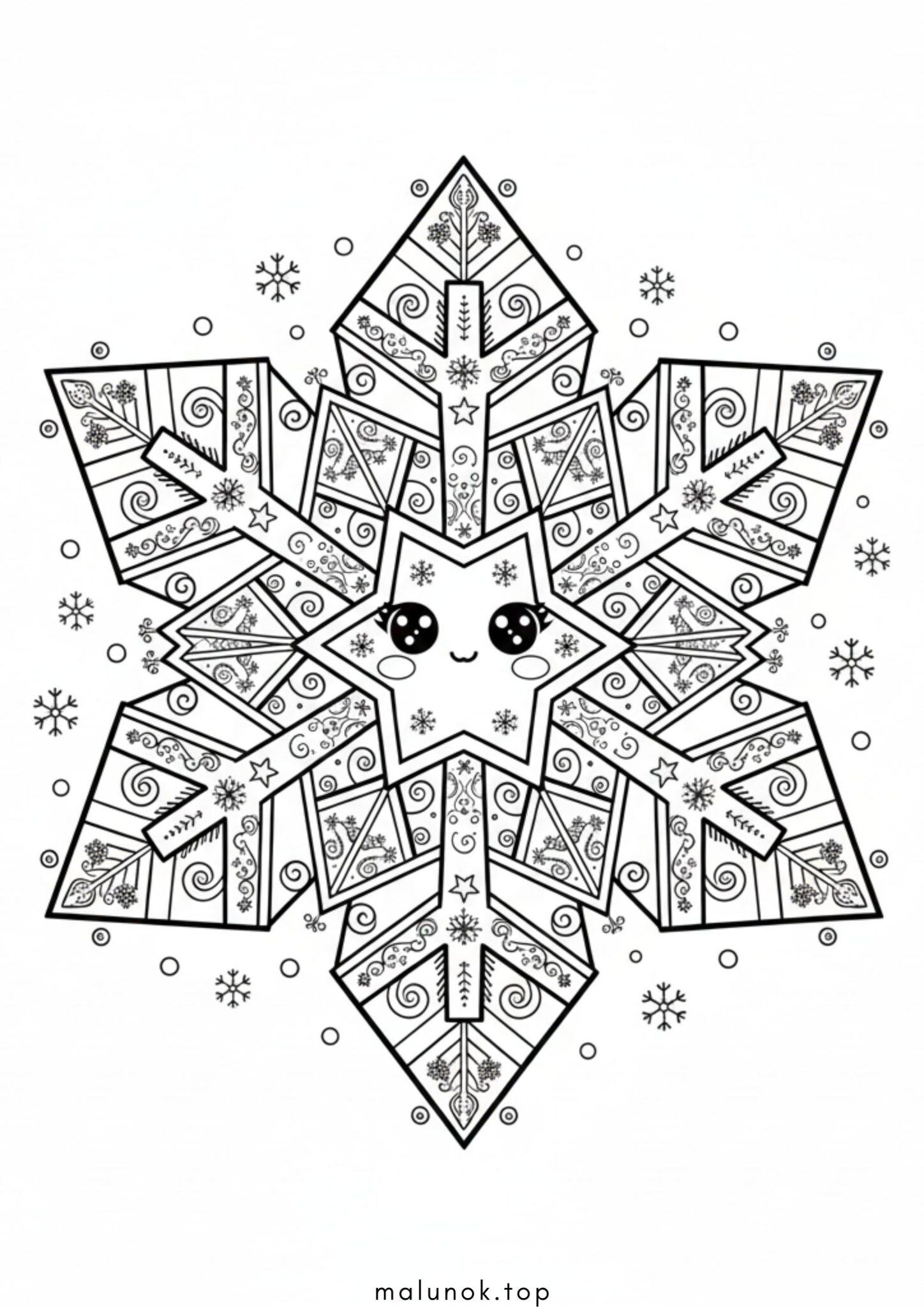 Раскраска Мила сніжинка