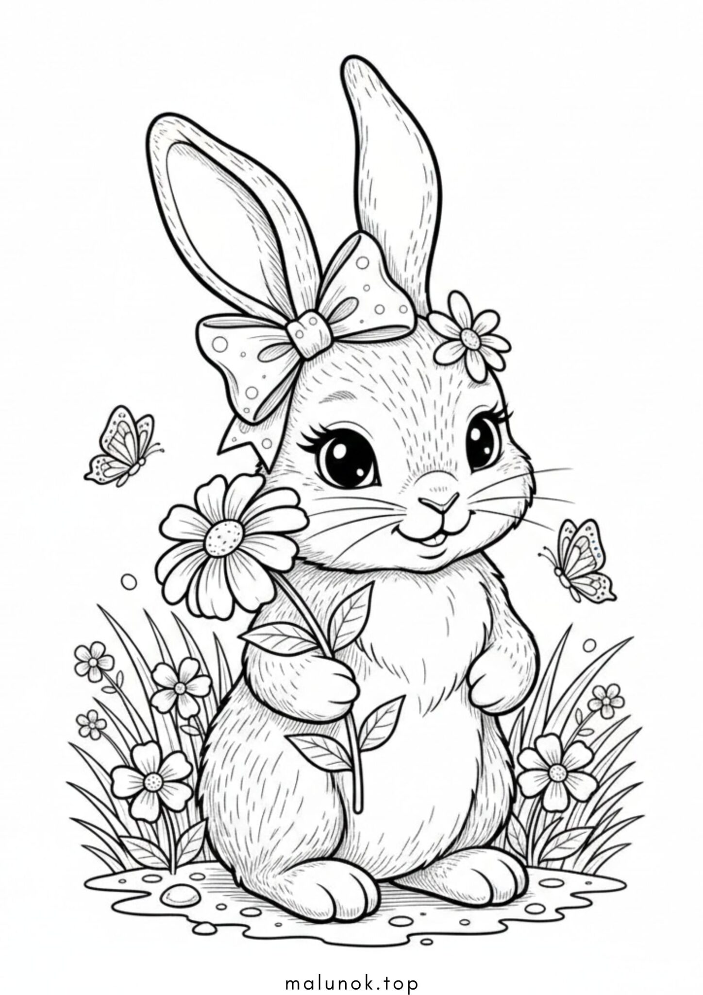 Раскраска Мила зайчиха