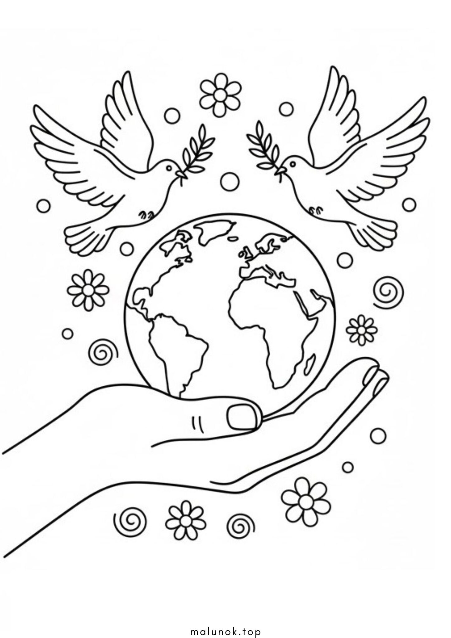 Раскраска Мир у наших руках – день толерантності