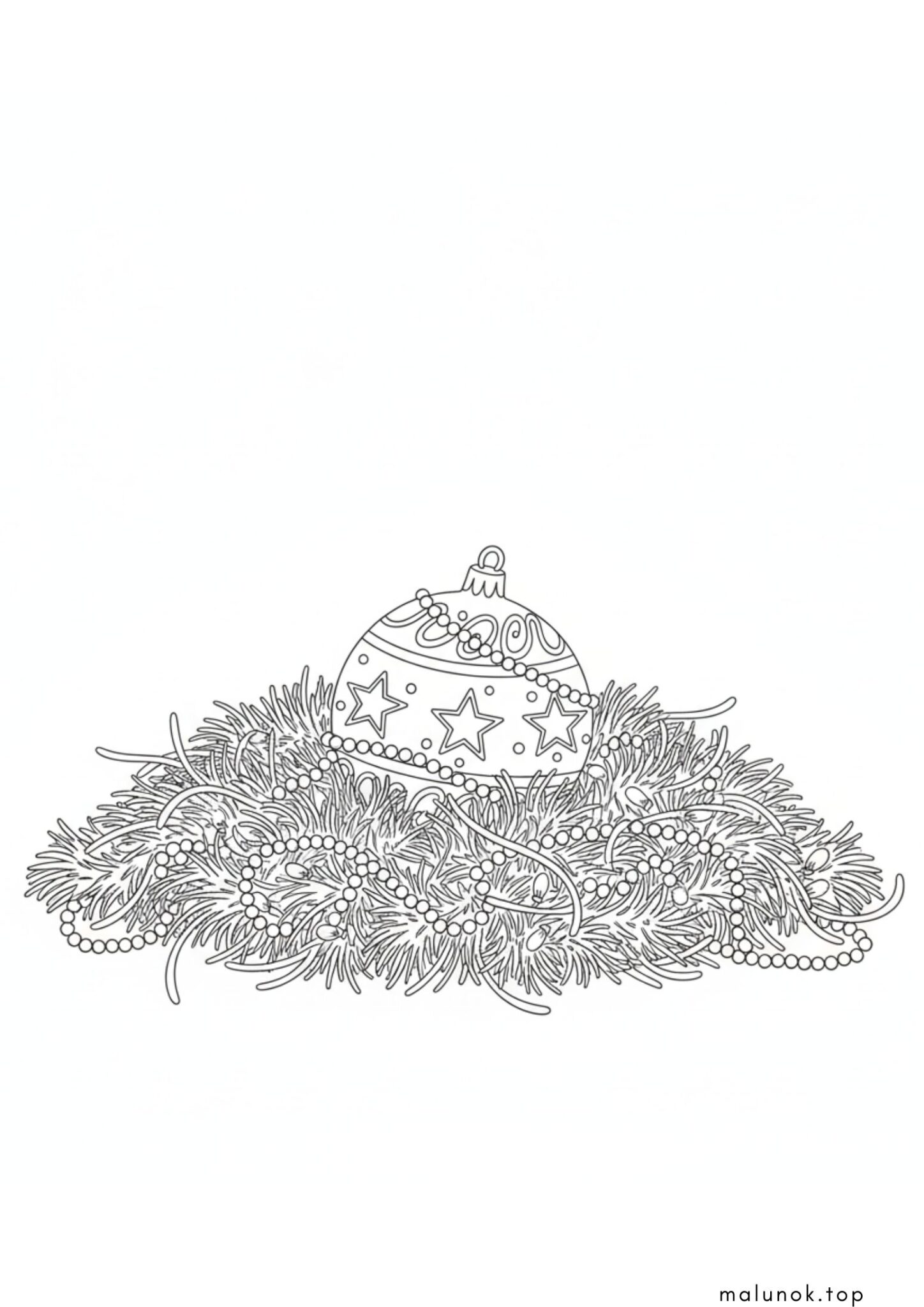 Раскраска Новорічні прикраси