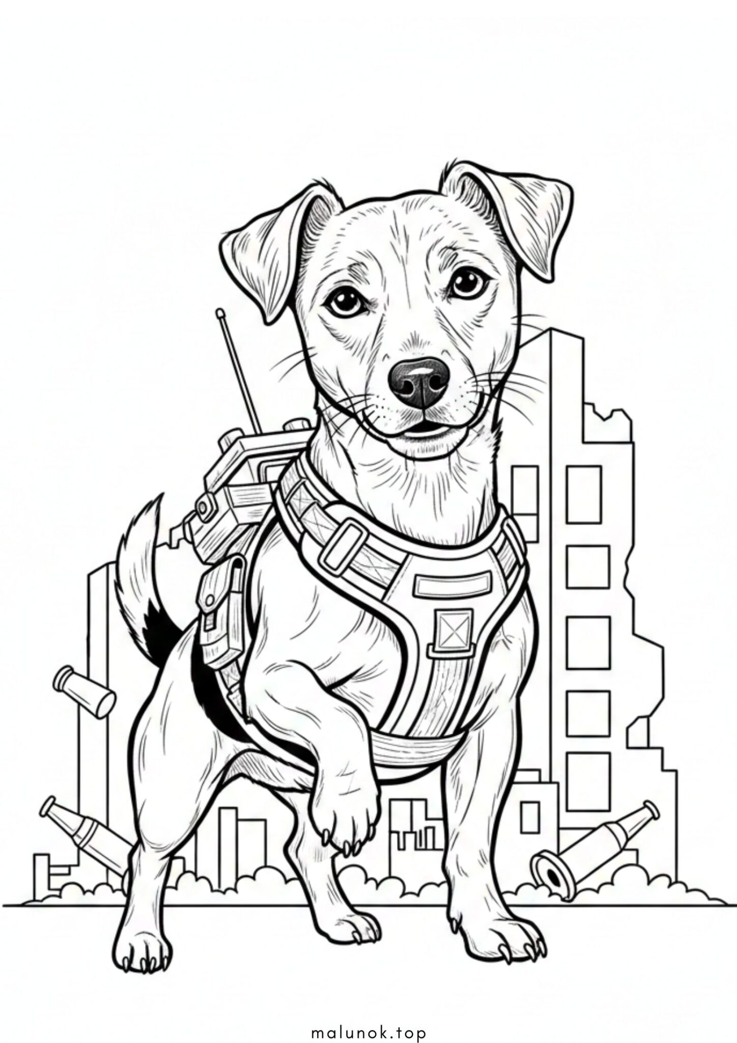 Раскраска Пес Патрон герой