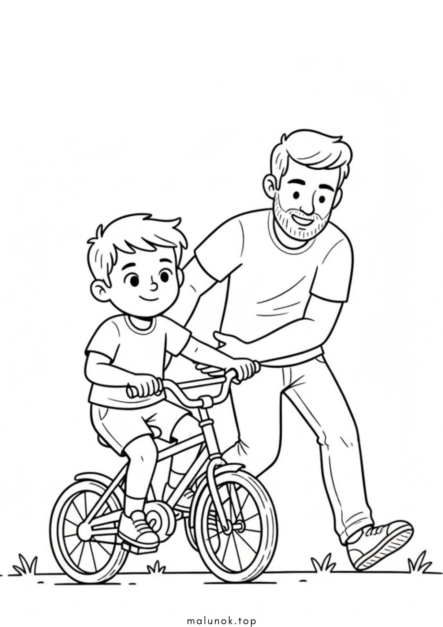 Раскраска Піклування батька – День захисту дітей