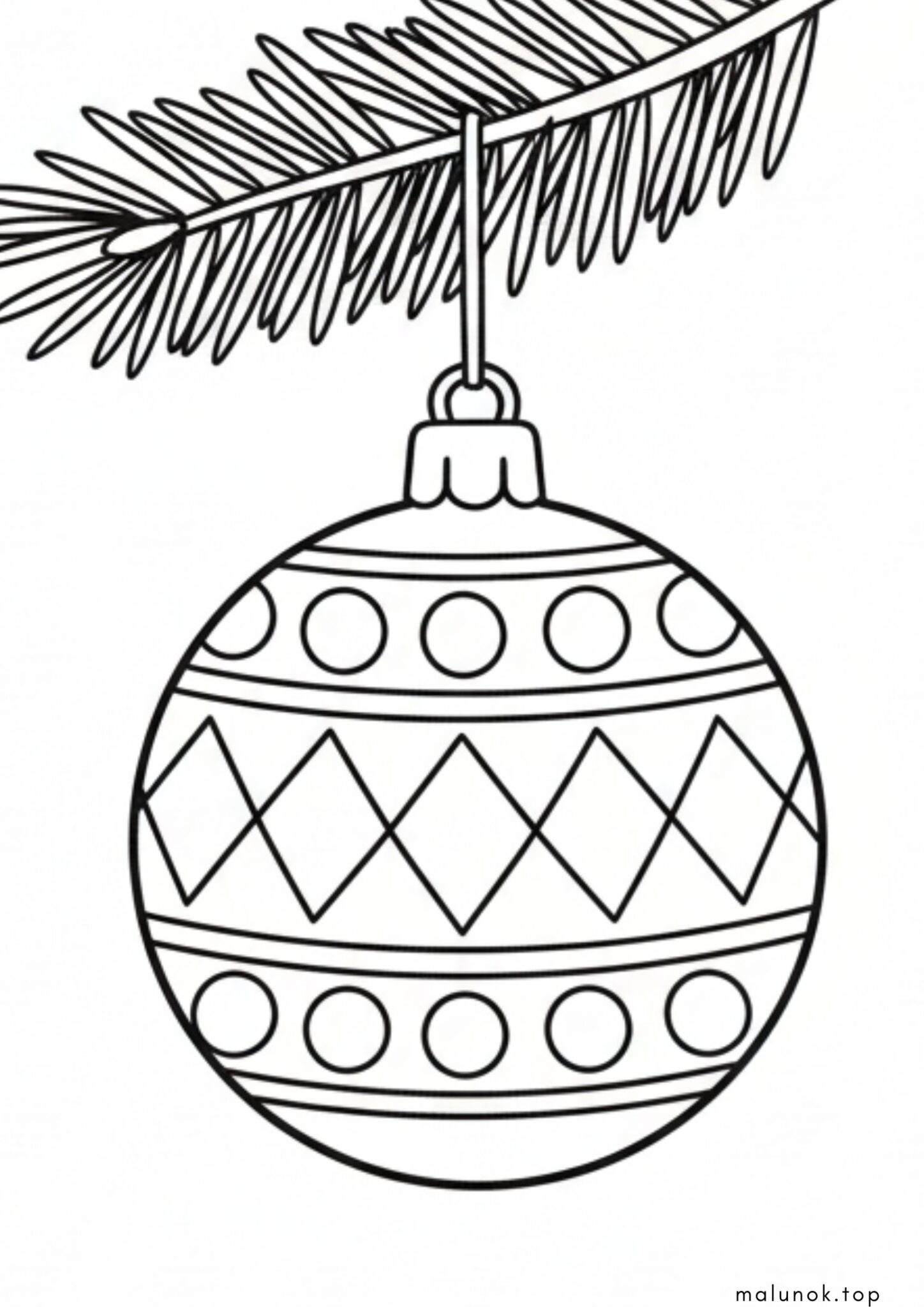 Раскраска Проста новорічна іграшка