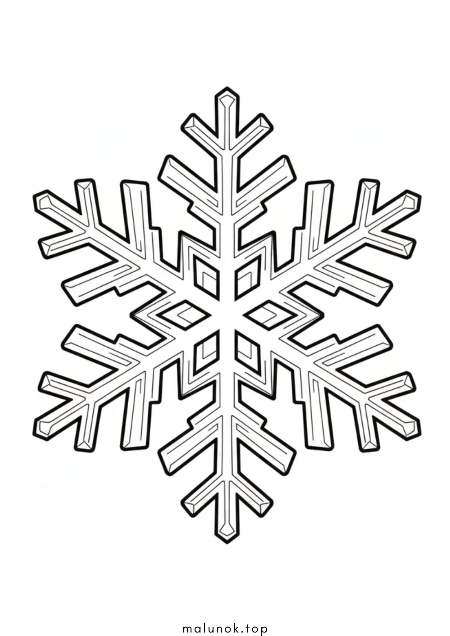 Раскраска Проста сніжинка