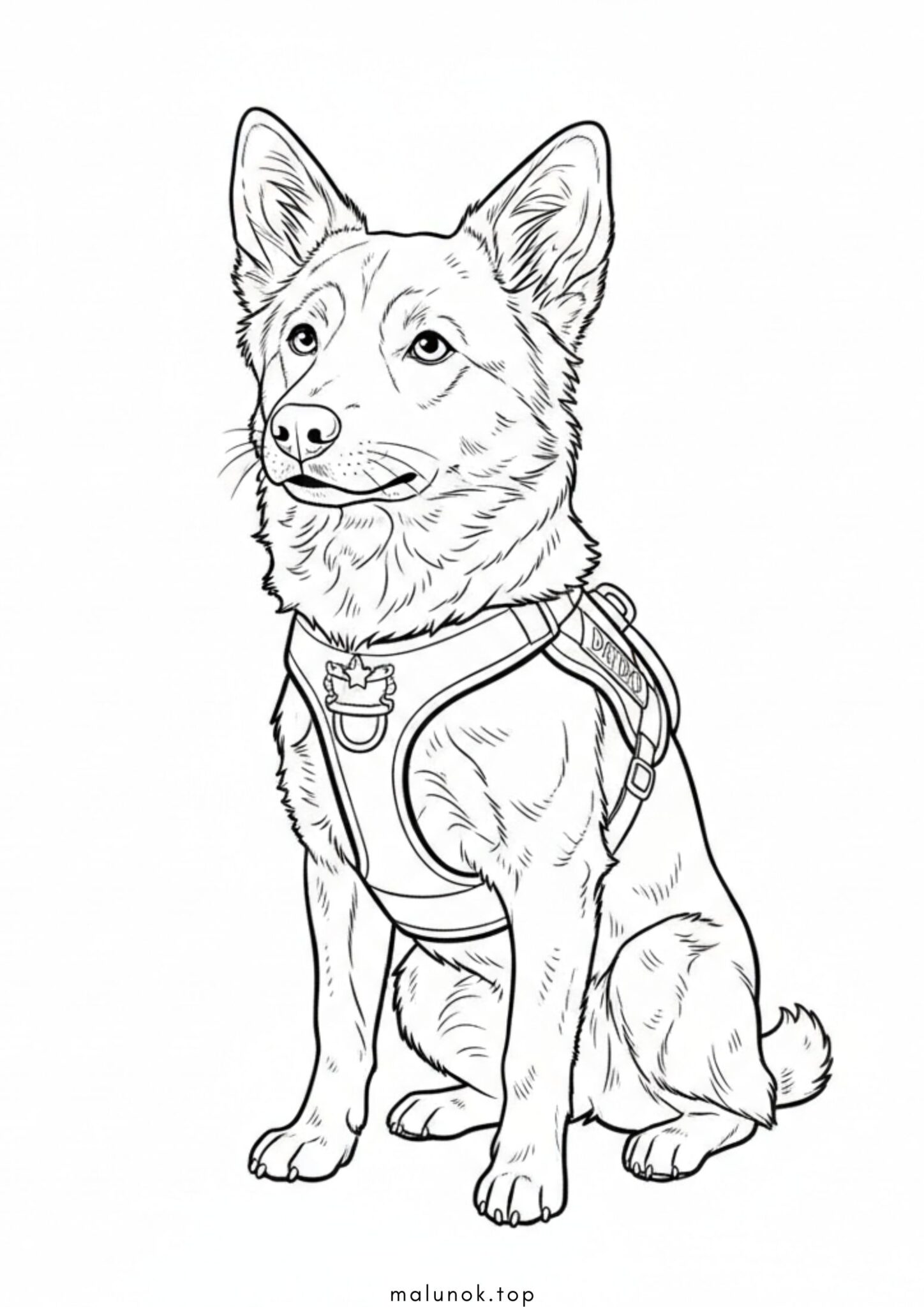 Раскраска Службова собака
