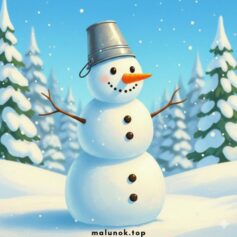 Розмальовки сніговиків