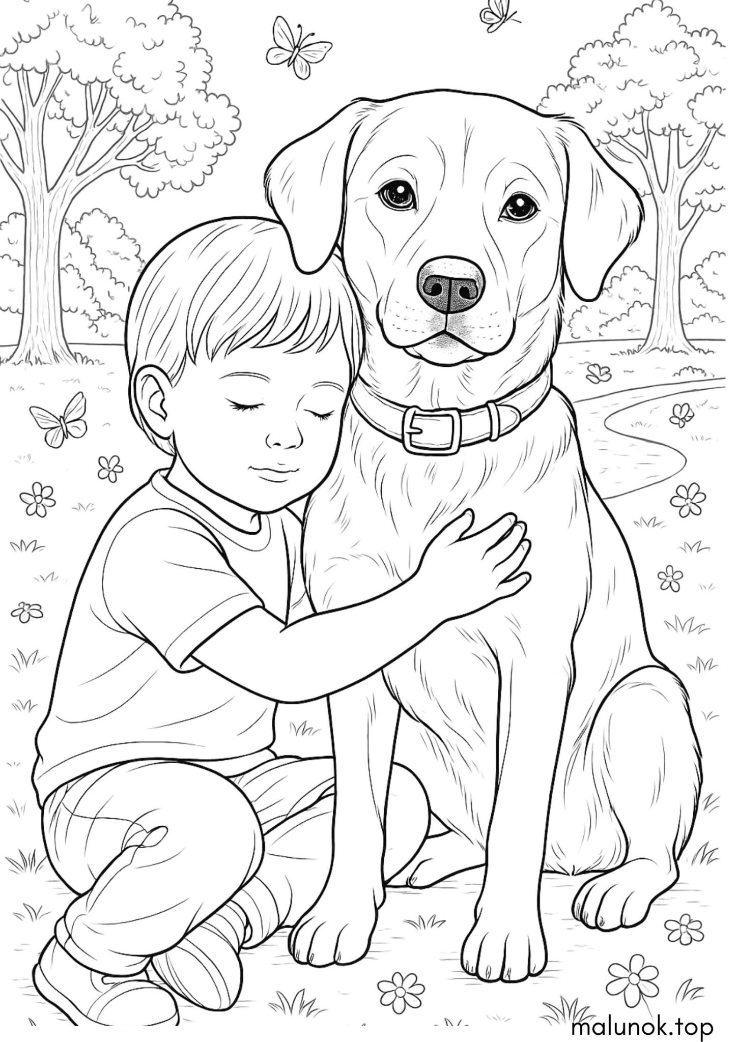 Раскраска Собака – найкращий друг людини